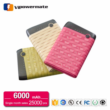 High quality cellphone 6000mah mobile phone pocket power bank wholesale